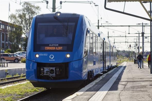 Vätgaståget Coradia iLint på plats i &Ouml;stersund.